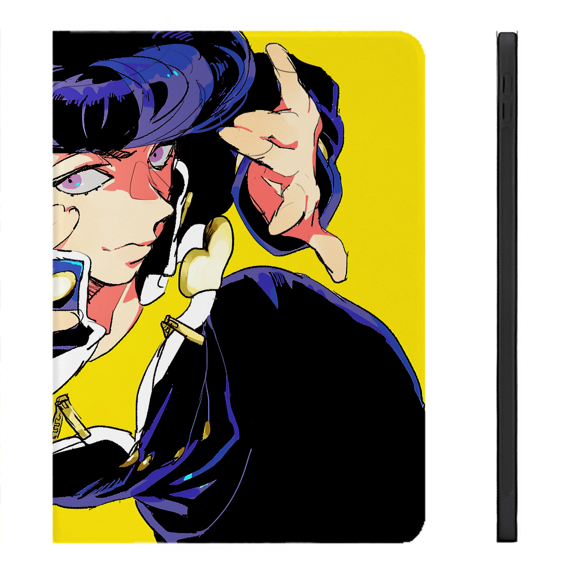 （画像用） ジョジョの奇妙な冒険 JoJo's Bizarre Adventure IPadケース ペンホルダー付き ブックスタイルデザイン